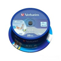 Диск BD-R 25 cake Blu-ray Verbatim 2х 50GB  Printable 43722
