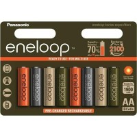 Аккумулятор PANASONIC Eneloop Expedition Colors 1900mAh NI-MH * 8 (BK-3MCCE/8SE)
