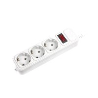 Фильтр сетевой 1,8 м Maxxter SPM3-G-6G 3 розетки, белый