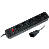 Фильтр сетевой 0,5 м Patron, SP-52U, 5 розеток, for UPS, черный