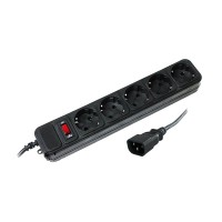 Фильтр сетевой 2,0 м Patron, SP-55U, 5 розеток, for UPS, черный