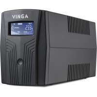 Источник бесперебойного питания Vinga LCD 800VA plastic case with USB+RJ45 (VPC-800PU)