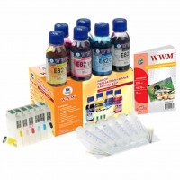 Комплект перезаправляемых картриджей WWM Epson R270/615/T50/59/TX700W/TX710W (RC.T082T)