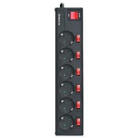 Сетевой фильтр питания REAL-EL RS-6 EXTRA 1.8m, black (EL122300001)