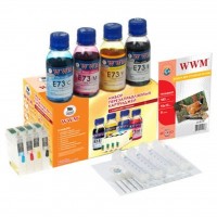 Комплект перезаправляемых картриджей WWM Epson SX525WD/OfficeBX305F/BX625FWD (RC.T129)