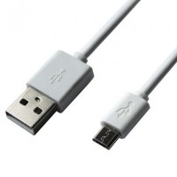 Дата кабель Grand-X USB - Micro USB, Cu, 2.1A, White, 1m (PM01W)