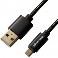 Дата кабель Grand-X USB - micro USB, Cu, 2.1A, Black, 1m (MM-01B)