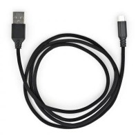 Дата кабель USB 2.0 AM to Micro 5P nylon 1m black Vinga (VCPDCMBN21BK)
