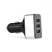 Зарядное устройство Vinga 3xUSB Car Charger black/silver (VRCCH30S)