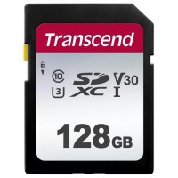 Карта памяти Transcend 128GB SDXC class 10 UHS-I U3 V30 (TS128GSDC300S)