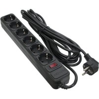 Сетевой фильтр питания PATRON 5.0 m3*1mm2 (SP-1065)  6 розеток BLACK (EXT-PN-SP-1065)