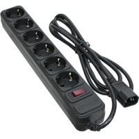 Сетевой фильтр питания PATRON 2 m3*1mm2 (SP-1065U) 6 розеток BLACK (EXT-PN-SP-1065U)