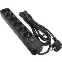 Сетевой фильтр питания PATRON 3.0 m3*1mm2 (SP-1063) 6 розеток BLACK (EXT-PN-SP-1063)
