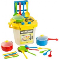 Игровой набор Тигрес Набор посуды Ромашка 25 эл. с желтой плиткой (39153-1)