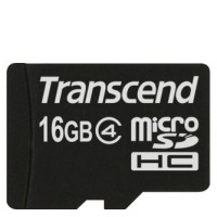 Карта памяти 16 Gb microSDHC, Transcend (TS16GUSDC4)
