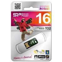 USB Flash Drive 16 Gb SILICON POWER Touch T02 Green