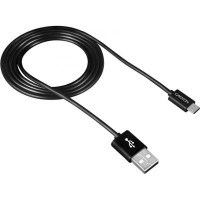 Кабель Canyon USB - MicroUSB 1м, Black (CNE-USBM1B)
