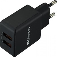 Зарядное устройство Canyon 2xUSB AC (CNE-CHA03B)