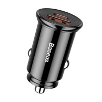 Зарядное устройство Baseus Circular Plastic USB, Type-C PD3.0, QC4.0, black (CCALL-YS01)