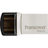 USB флеш накопитель Transcend 128GB JetFlash 890 Silver USB 3.1/Type-C (TS128GJF890S)