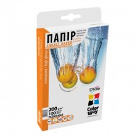 Бумага ColorWay глянцевая 200г/м, 10х15, 100 л, PG200-100 (43094), картонная упаковка