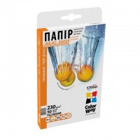 Бумага ColorWay глянцевая 230г/м, 10х15, 50 л, PG230-50 (43100), картонная упаковка