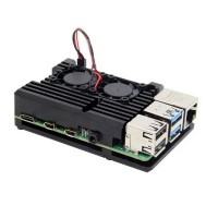 Дополнительное оборудование к промышленному ПК Raspberry Pi радиатор для 4B алюминиевый с 2 кулерами (RA503)
