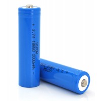 Аккумулятор 18650 2000mAh, TipTop, 3.7V, Blue Vipow (ICR18650-2000mAhTT)