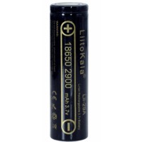 Аккумулятор 18650 2900mAh Li-Ion, (2850-2950mah), 3.7V (2.75-4.2V), Blac Liitokala (Lii-29A)