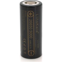 Аккумулятор 26650 5000mAh (5100-5500mAh) 25A, 3.7V (2.5-4.2V), Black, 2шт в уп., ціна за 1шт Liitokala (Lii-50A / 23383)