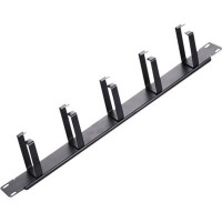 Кабельный организатор 19" 1U 5 кілець, корпус метал Voltronic (20024)