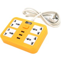 Сетевой фильтр питания Voltronic TВ-Т15, 4роз, 3*USB Yellow (ТВ-Т15-Yellow)