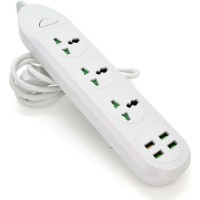 Сетевой фильтр питания Voltronic TВ-Т16, 4роз, 3*USB White (ТВ-Т16-White)