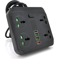 Сетевой фильтр питания Voltronic TВ-Т18, 4роз, 2*USB+PD Black (OS-Т18-Black)