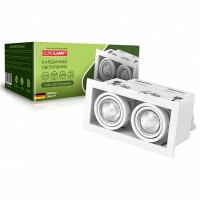 Светильник точечный Eurolamp LED GU10x2 white (LHK2-LED-GU10(white))