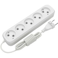 Сетевой удлинитель Electrum C-ES-1796 2.0m, 5 роз, white (C-ES-1796)