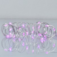 Гирлянда YES! Fun Нить на медной проволоке 20 LED Розовая 2 м Статичная На батарейках (975024)