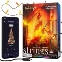 Гирлянда Twinkly Smart LED Strings USB 200 Candle-shaped RGB LEDs, Green Wire, USB-C 12м (TWKC200RGB-G)