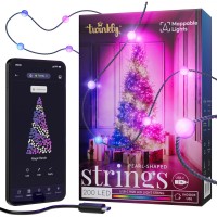 Гирлянда Twinkly Smart LED Strings USB 200 Pearl-shaped RGB LEDs, Green Wire, USB-C 12м (TWKP200RGB-G)
