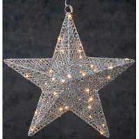 Гирлянда Luca Lighting Звезда 38 см 60 LED Серебристая (8718861660838)