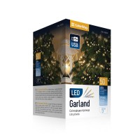 Гирлянда ColorWay LED 50 5 м 8 функций Теплый цвет USB (CW-G-50L5U)