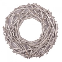 Рождественский венок YES! Fun ротанговый серебряный, 30 см (974244)