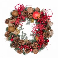 Рождественский венок YES! Fun Сангрия 35 см украшенный (904446)