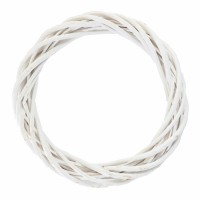 Рождественский венок YES! Fun ротанговый белый, 15 см (974262)