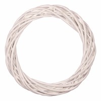 Рождественский венок YES! Fun ротанговый белый, 20 см (974265)