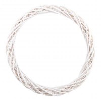 Рождественский венок YES! Fun ротанговый белый, d-60см (973450)