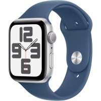 Смарт-часы Apple Watch SE 2024 GPS 44mm Silver Aluminium Case with Denim Sport Band - M/L (MXER3QH/A)