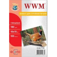Фотобумага WWM, глянцевая, 100л (G180.F100)