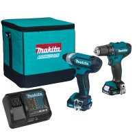 Набор электроинструментов Makita CLX224SA CXT, шуруповер, винтоверт, АКБ, ЗУ (CLX224SA)