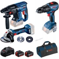 Набор электроинструментов Bosch GBH 180-LI + GSR 18V-50 + GWS 180-LI + 2xGBA 18V 5.0Ah і + GAL 1880 CV (0.615.990.M32)